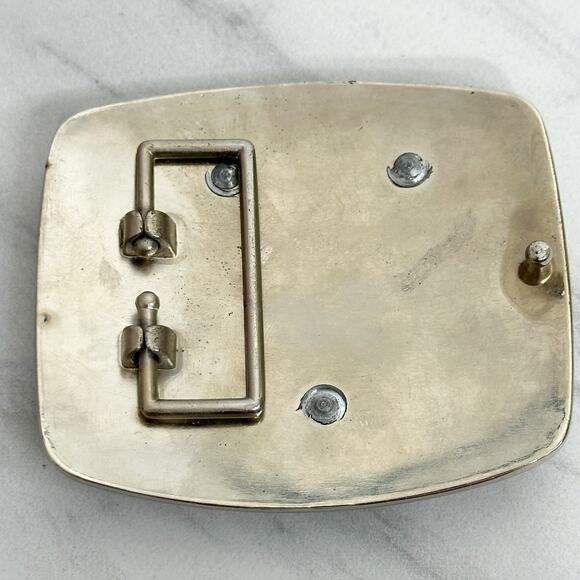 Rhinestone Studded Y Letter Initial Monogram Silver Tone Belt Buckle - Picture 6 of 8